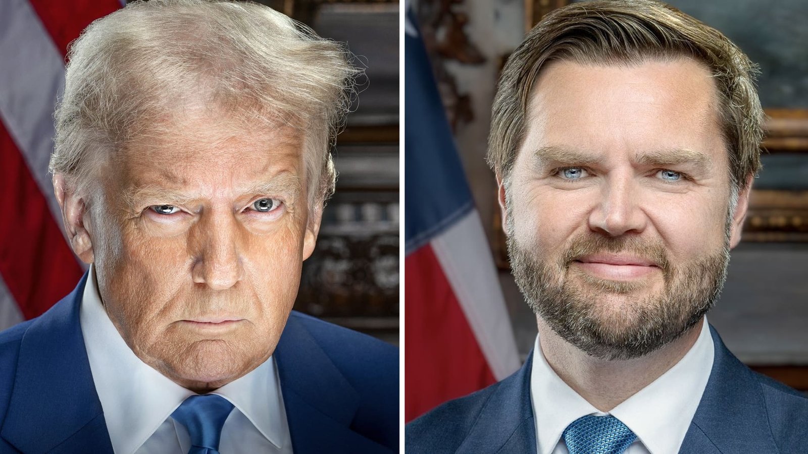 Official portraits of Trump and Vance exposed