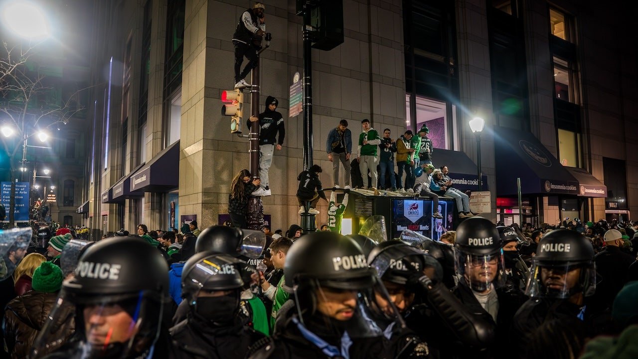 Philadelphia men fired after winning many violence in the Eagle playoffs