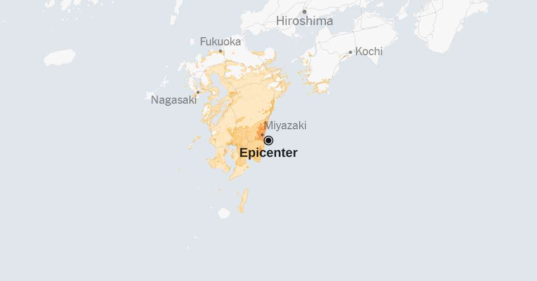 Map: 6.8 magnitude earthquake hits near Japan