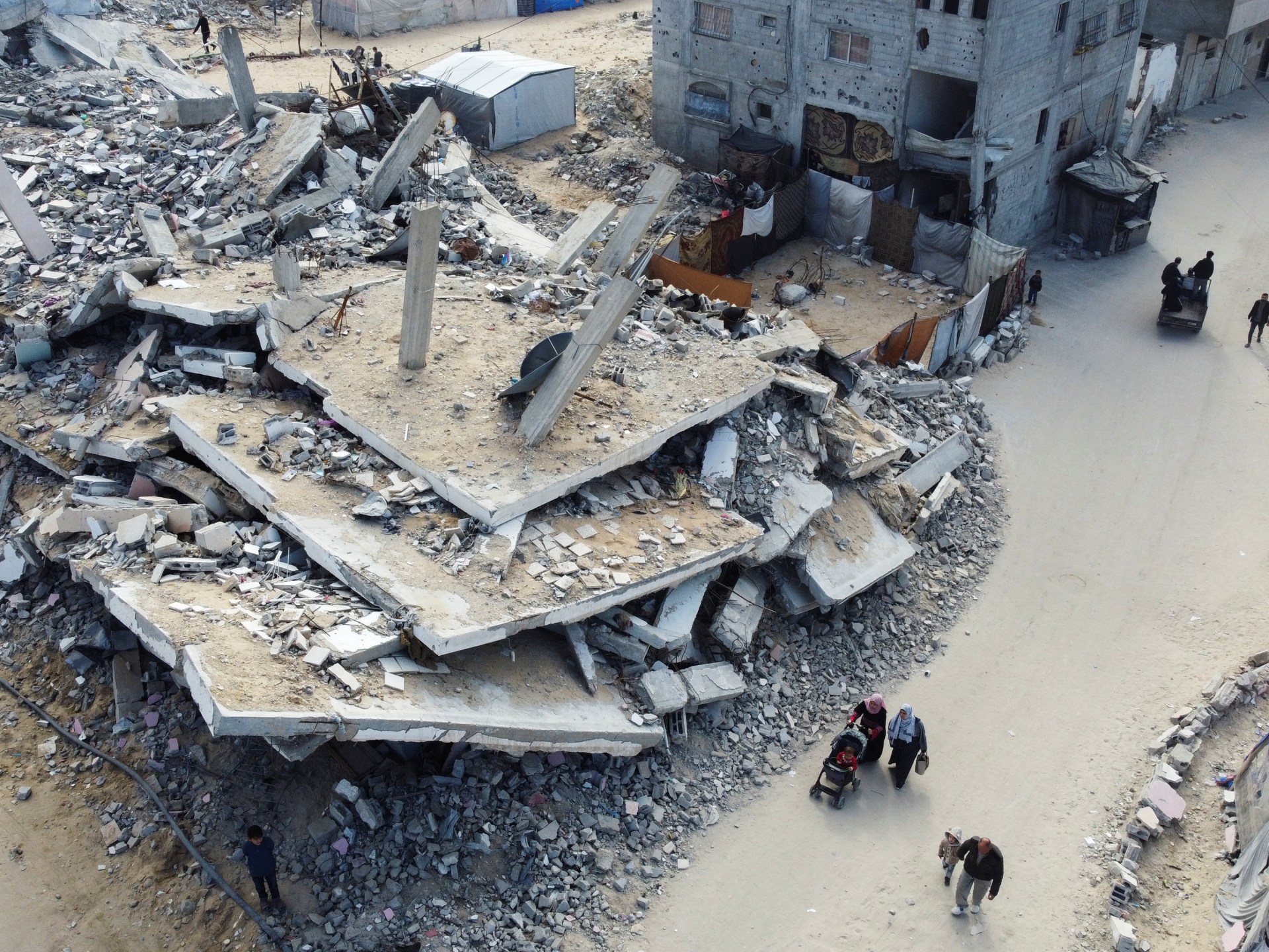 Aerial photos show scale of Israeli destruction in Gaza Israeli-Palestinian conflict news