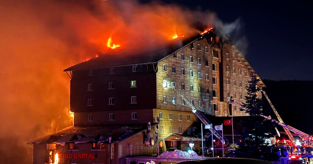 At least 10 dead in a fire at a ski resort in Turkey