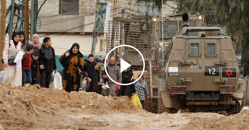 Palestinians flee their homes in the West Bank as Israel conducts raids