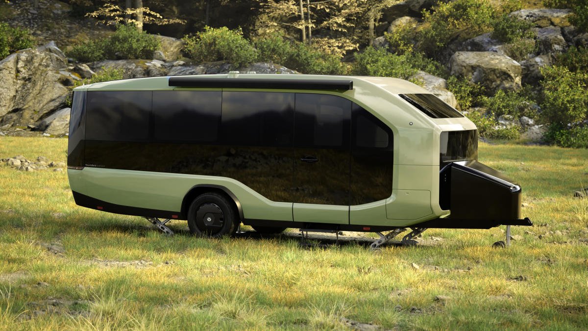 The Pebble Flow all-electric RV trailer will begin shipping this spring