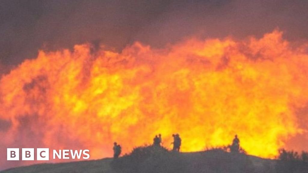 Los Angeles firefighters desperately try to control Palisades blaze as winds pick up