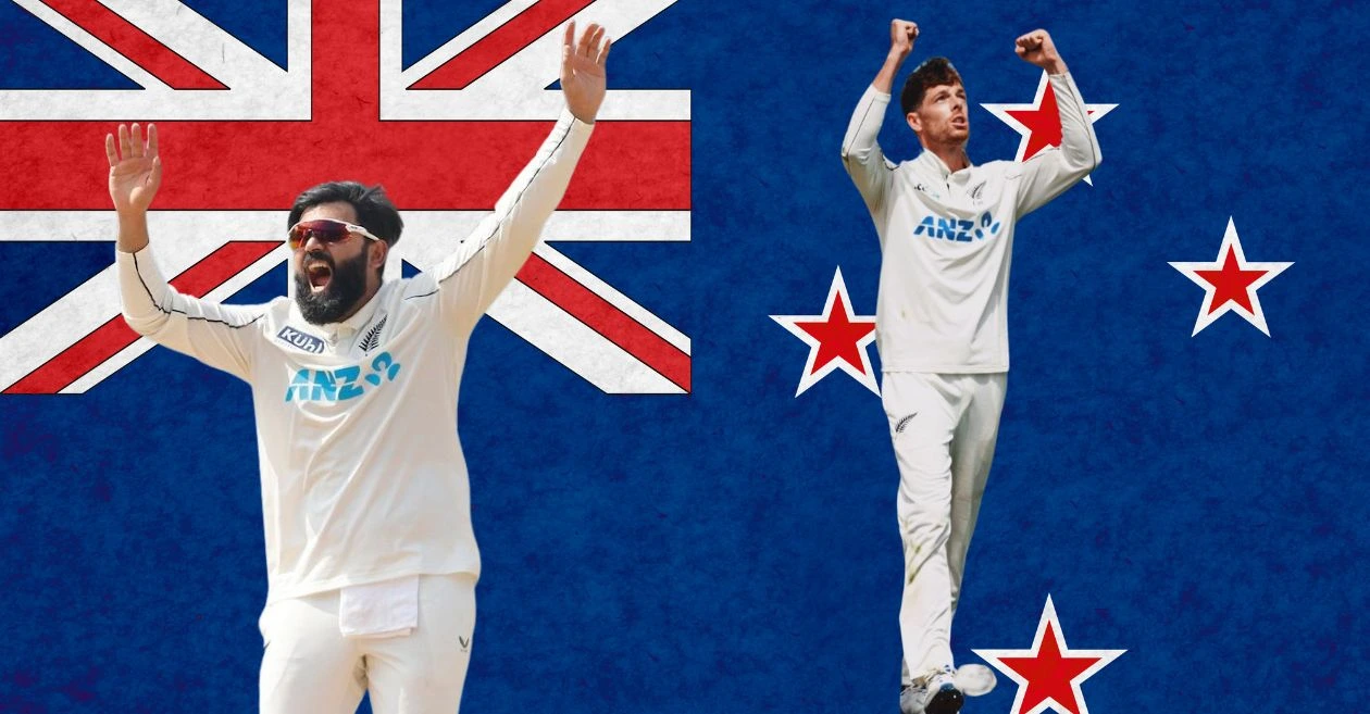 New Zealand’s top 5 wicket-takers Ajaz Patel and Mitchell Santner in 2023-25ft WTC cycle