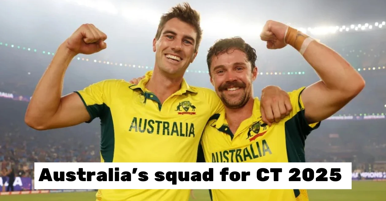 Cricket Australia announces 2025 Champions Trophy squad; Pat Cummins leads Pakistan squad