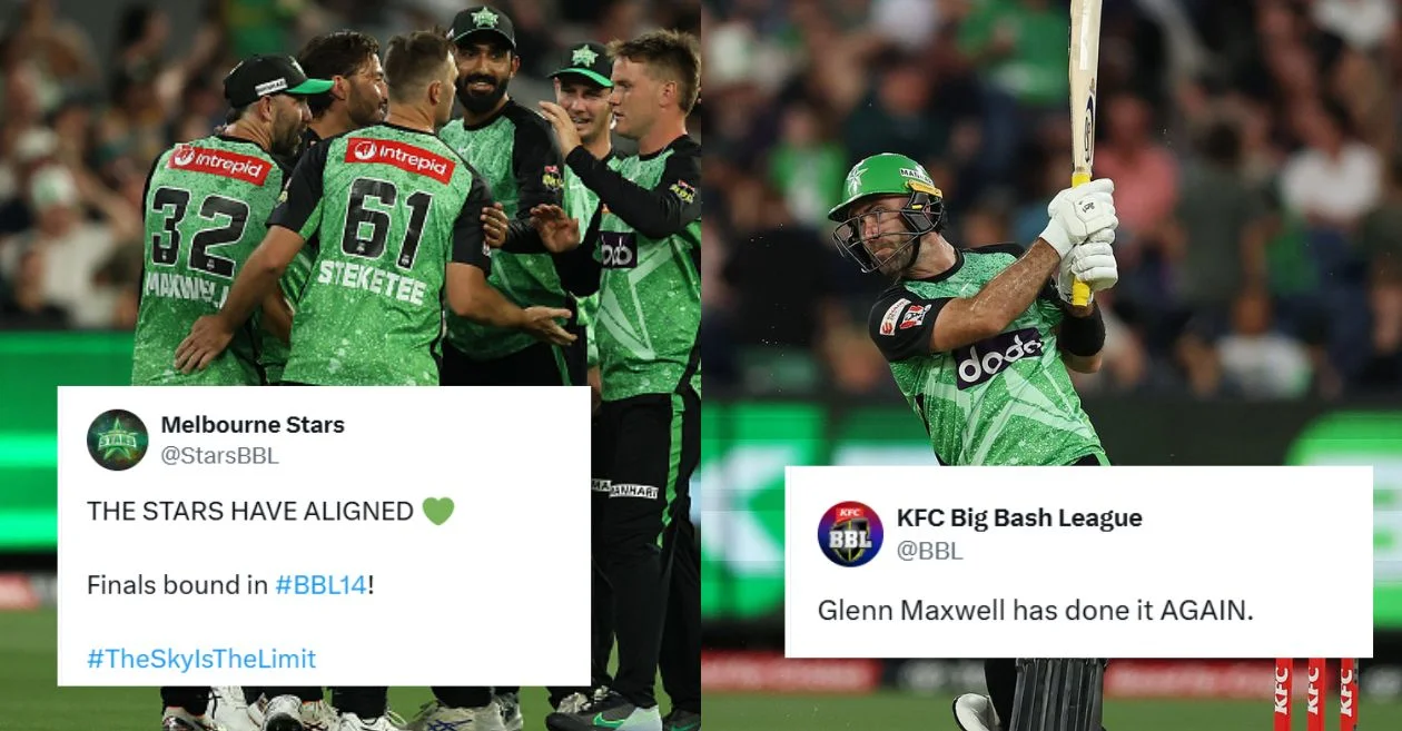 BBL|14 (Twitter Reaction): Glenn Maxwell beats Hobart Hurricanes to propel Melbourne Stars into playoffs