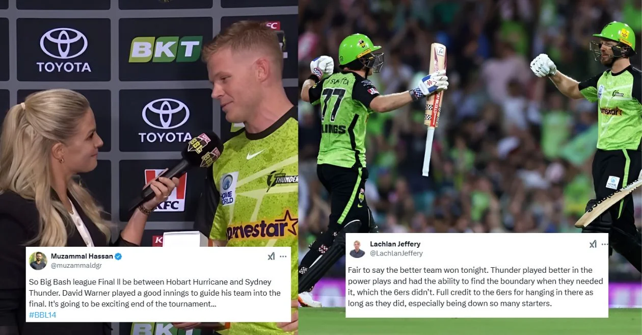 Twitter reaction: Syndey Thunder Storm entered the BBL 2024-25 finals, and in the challenger, the Sydney 6ERS achieved a decisive victory