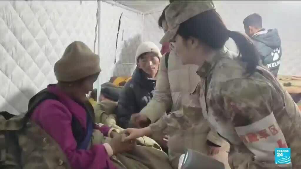 Tents have arrived for survivors of the earthquake that killed 126 people in icy, high Tibet