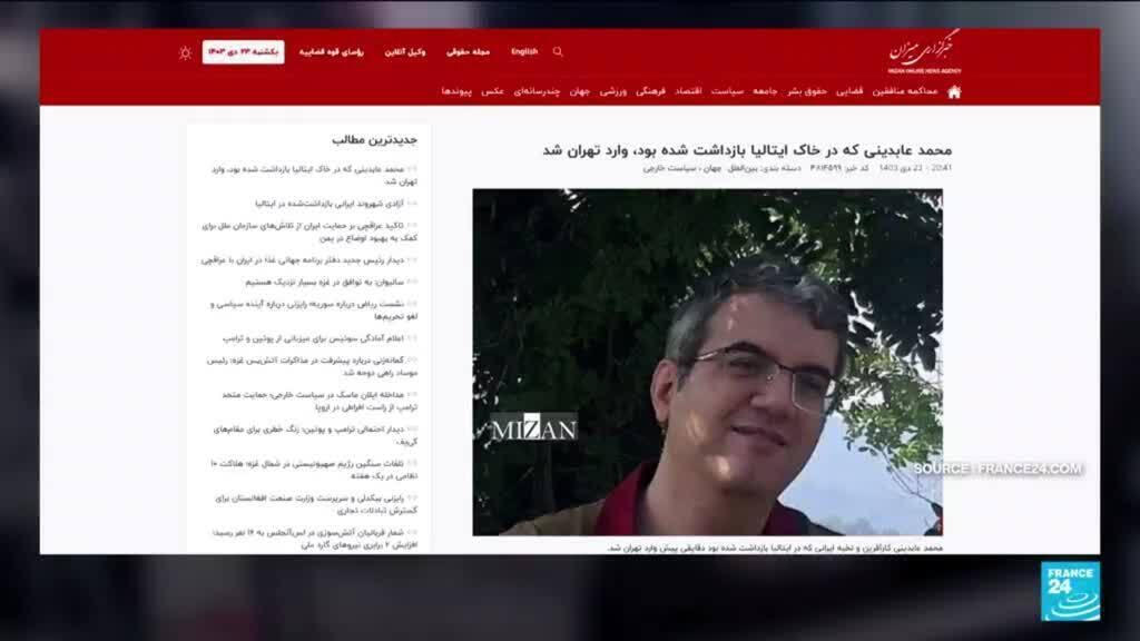 The Iranian businessman arrested in Italy has returned home