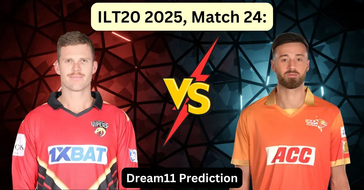 Dv vs gg, ILT2025: Competition prediction, Dream11 team, Fantasy Cricket Tips & Pitch Report | Desert Poison Snake and Bay Giant