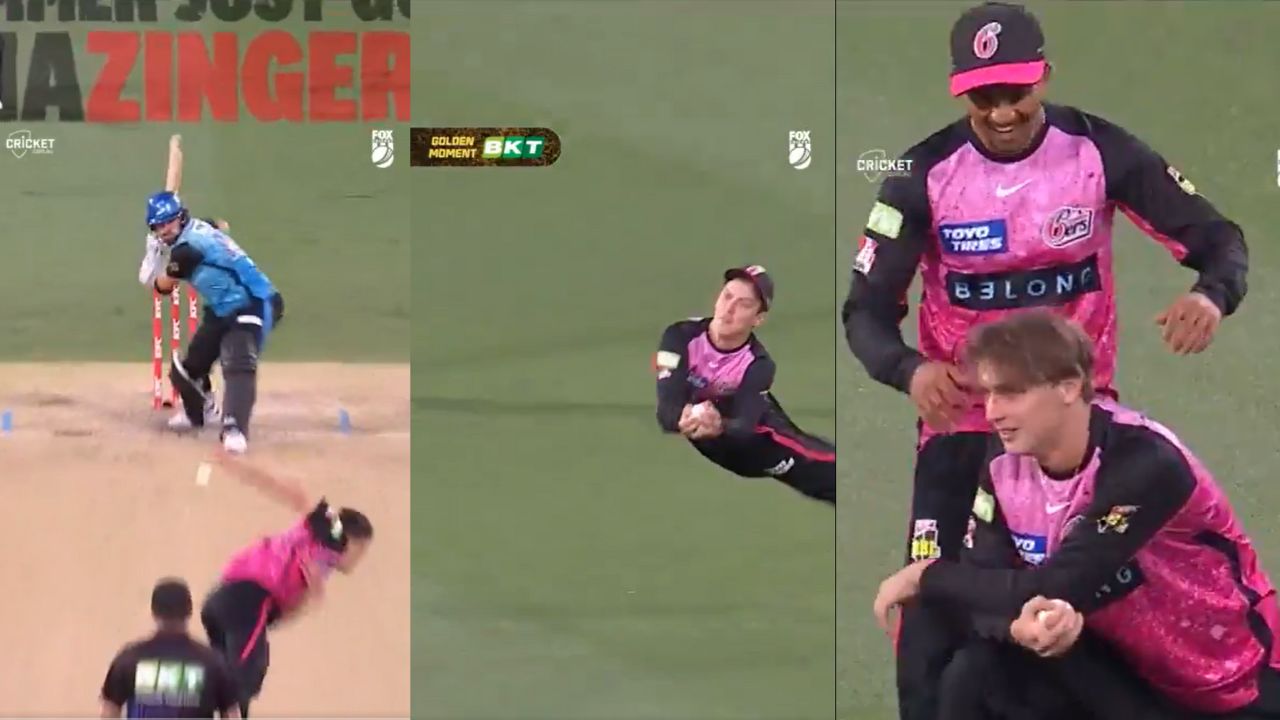 Lachlan Shaw makes jaw-dropping diving catch in BBL 2024-25