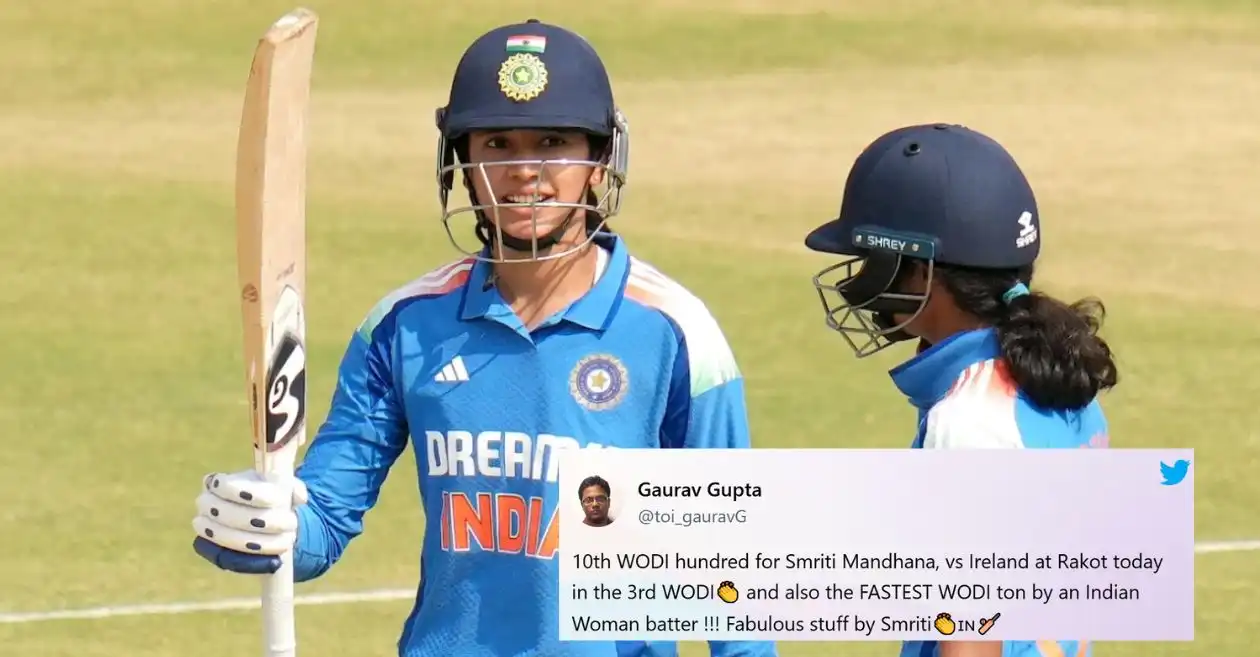 IND-W vs IRE-W: Smriti Mandhana records fastest ODI percentage for India, fans go crazy