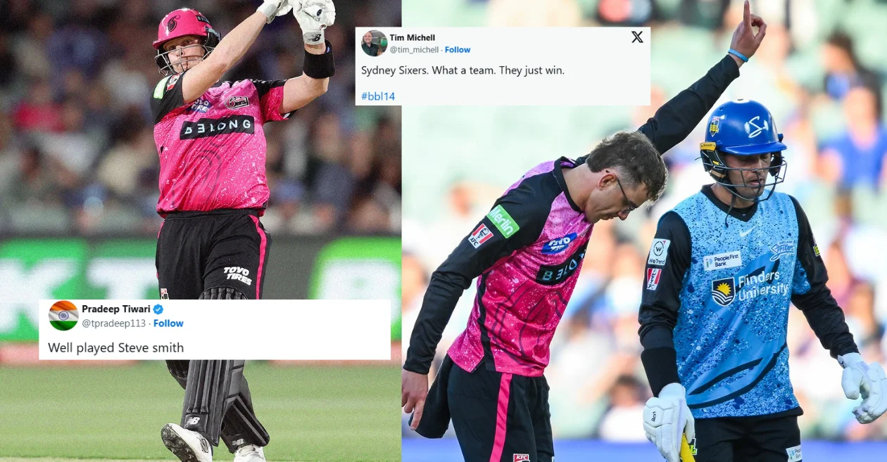 BBL|14 (Twitter Reaction): Steve Smith leads Sydney Sixers to victory over Adelaide Strikers