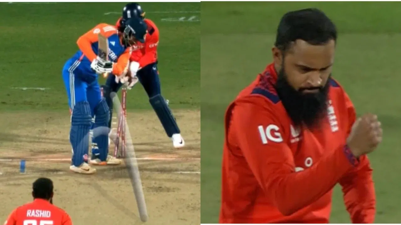 When Adil Rashid destroyed his stump with the raft, the dream of Tilak Varma was over