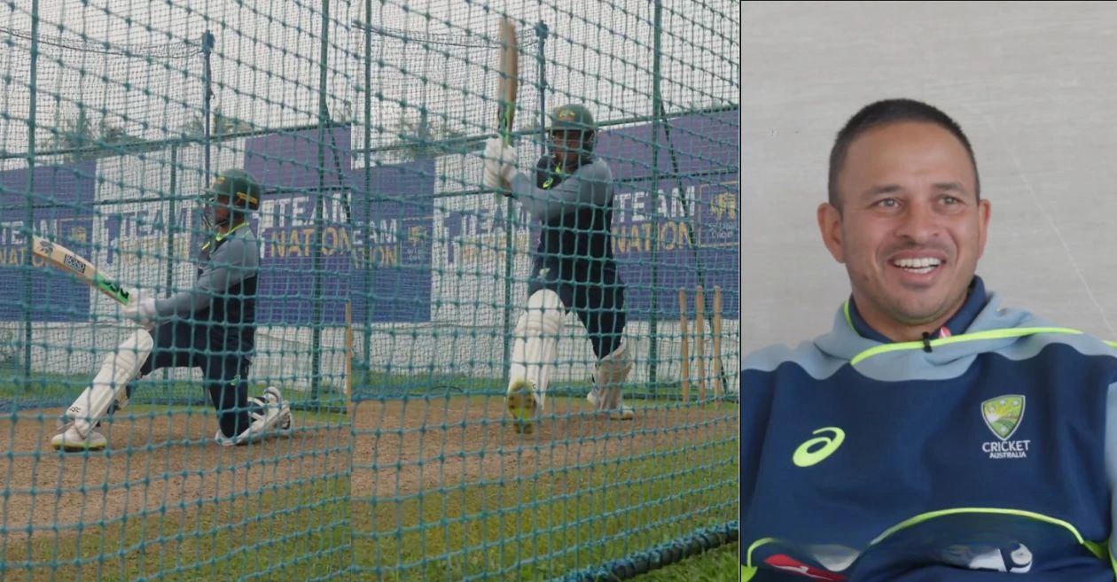 Watch: Usman Khawaja responds to Sam Constellation’s reverse sweep taunt during net practice ahead of first Test against Sri Lanka