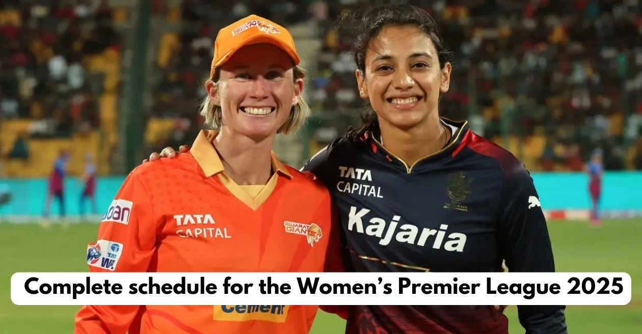 Women’s Premier League: Full schedule of WPL 2025; Royal Challengers Bangalore to take on Gujarat Giants in opener