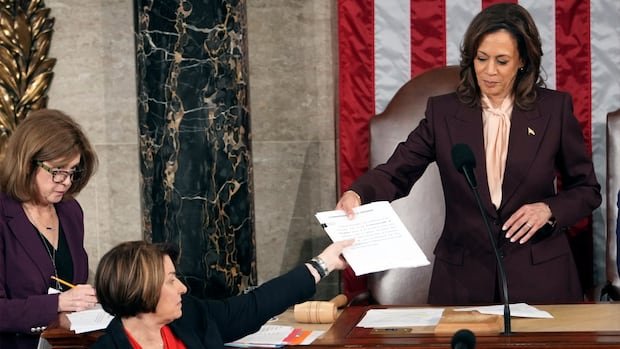 Confirming Trump’s election victory, Kamala Harris makes January 6 routine again