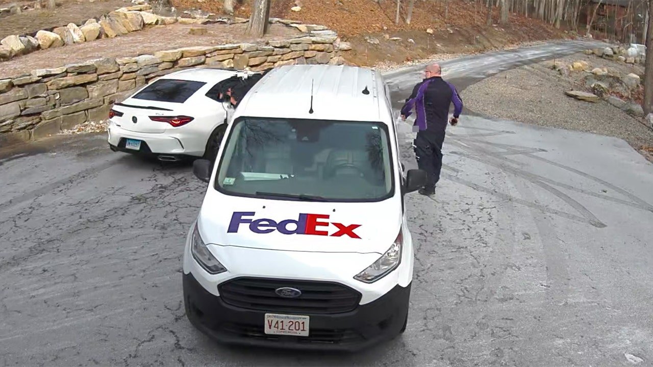 Crazy video shows thief ripping package from FedEx driver’s arms