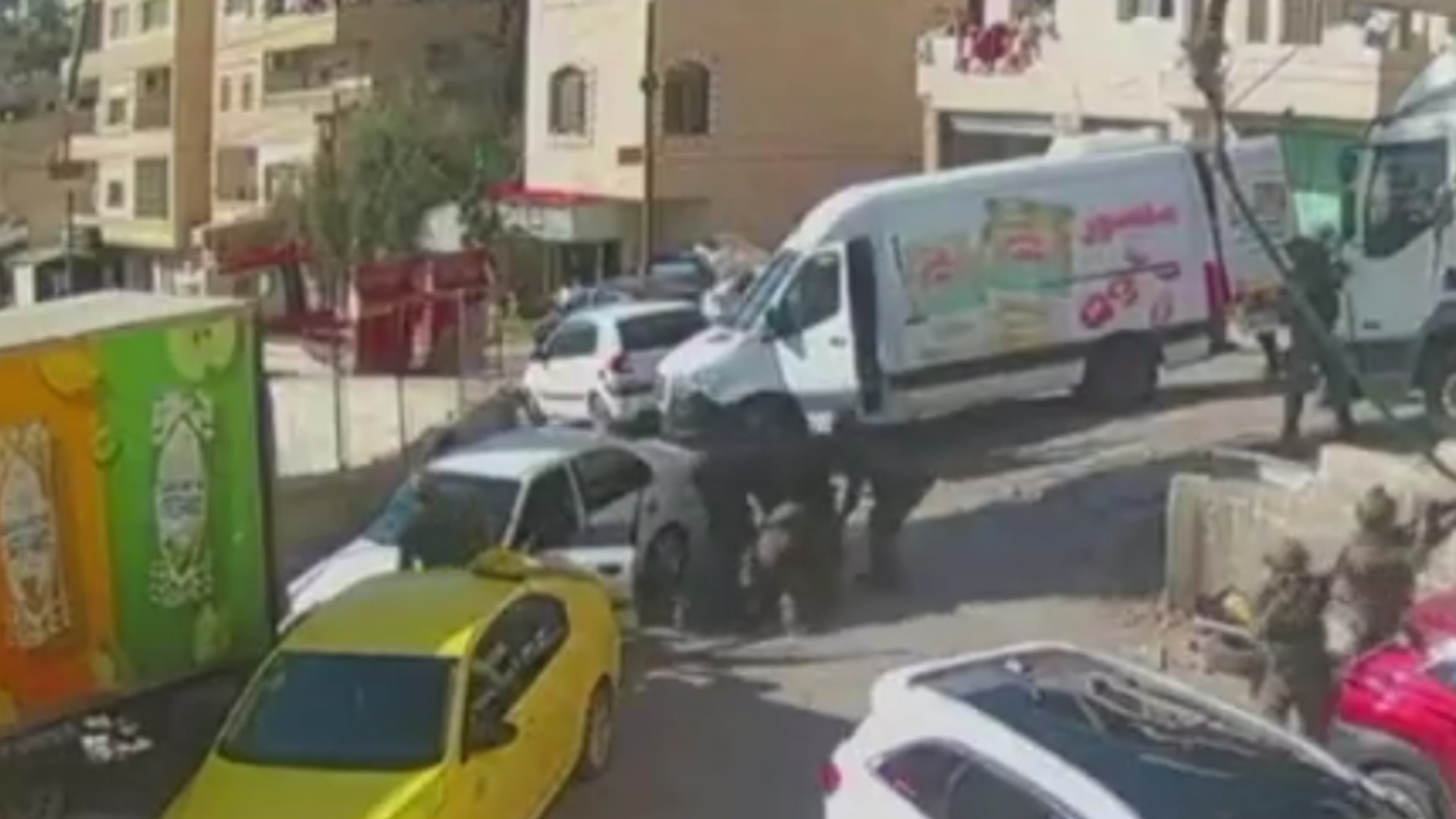 Israeli soldiers hide in white van to arrest Palestinian man amid Israeli-Palestinian conflict