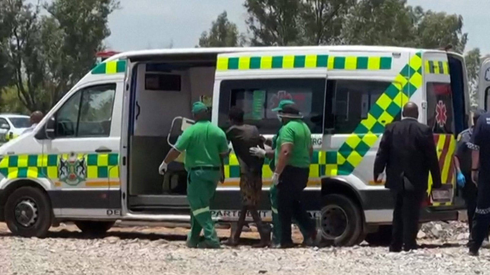 Rescue operation for trapped miners in South Africa Mining