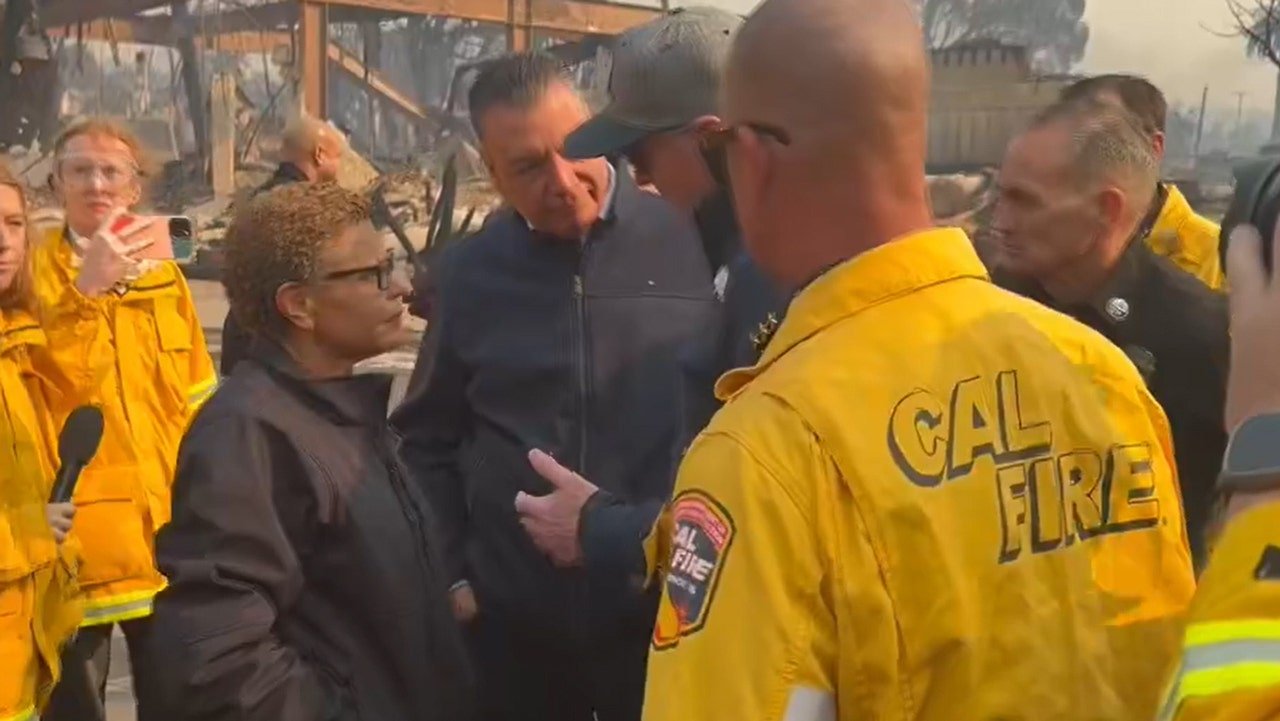 Los Angeles Mayor Karen Bass comes under scrutiny as California wildfires rage