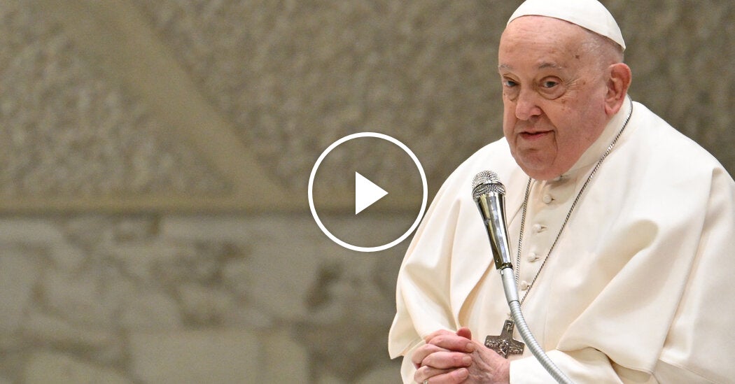 Pope Francis makes the first public statement since he was hospitalized